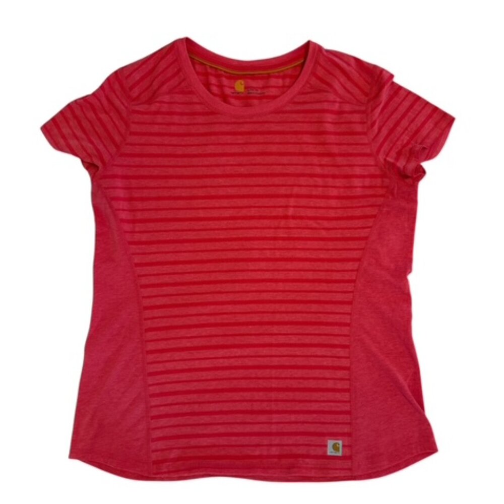 Carhartt Work Dry for‎ Women Short Sleeve T-Shirt Orange Moisture Wicking Large